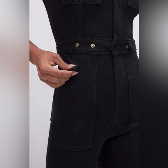 Good American Black Denim Jumpsuit - Picture 4 of 12